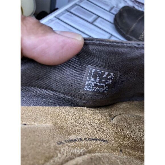 Clarks Collection Brown Leather Slip On Mules Clogs Shoes Women Sz 7.5W US/38EU - Picture 12 of 15